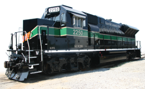 Rebuilder KLW Knoxville Locomotive works locomotive in KLW colours Green and Black unit #2250